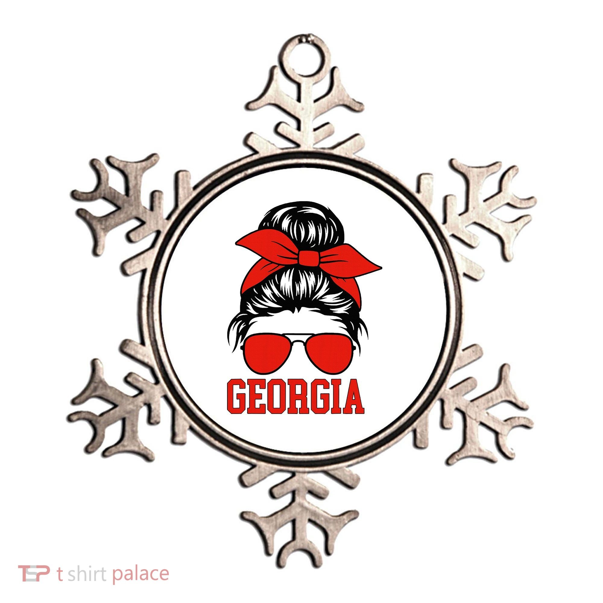 Georgia Messy Bun Varsity Ornament