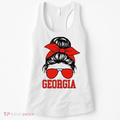 Georgia Messy Bun Varsity Women's Tank Top