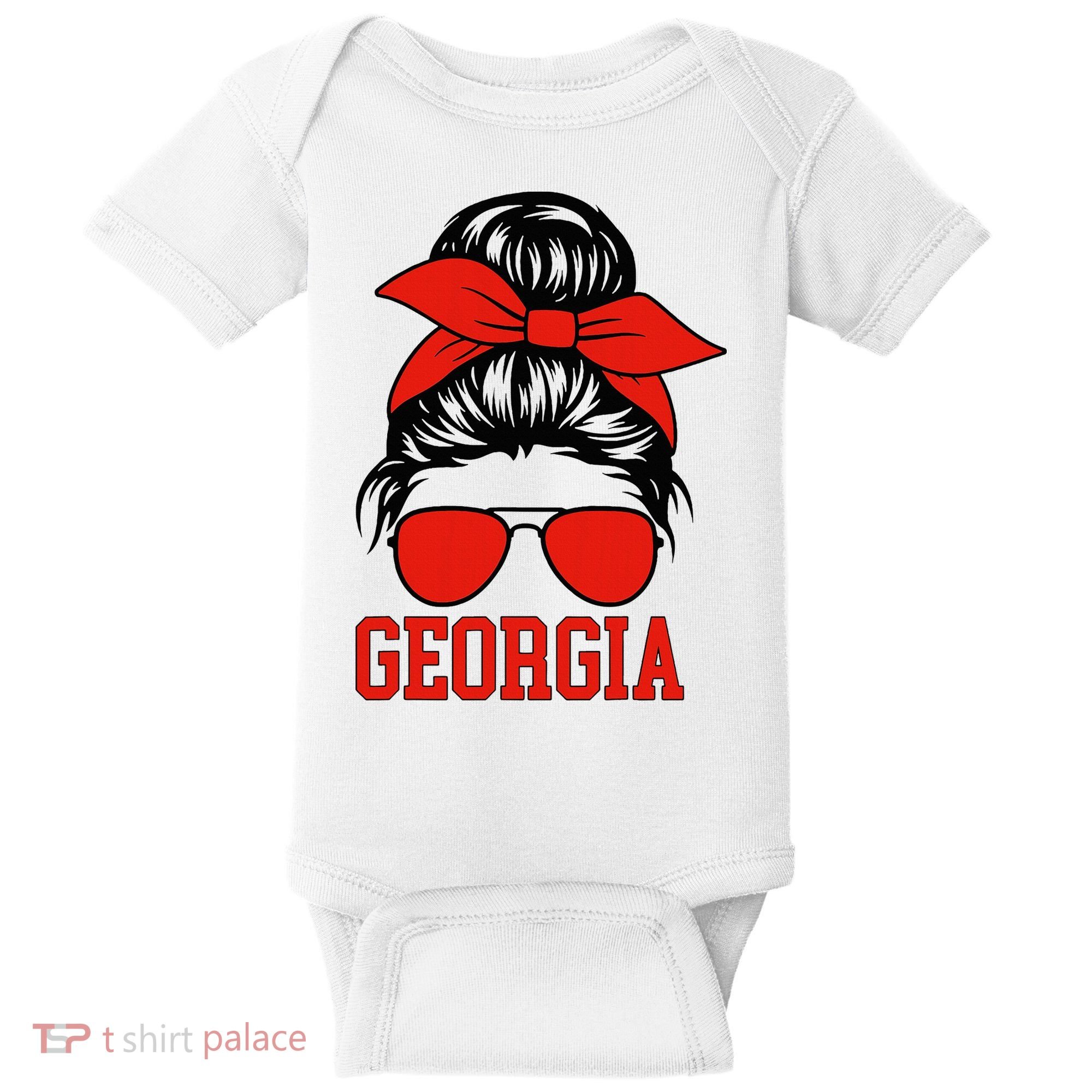 Georgia Messy Bun Varsity Baby Bodysuit