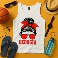 Georgia Messy Bun Varsity Tank Top thumb 4
