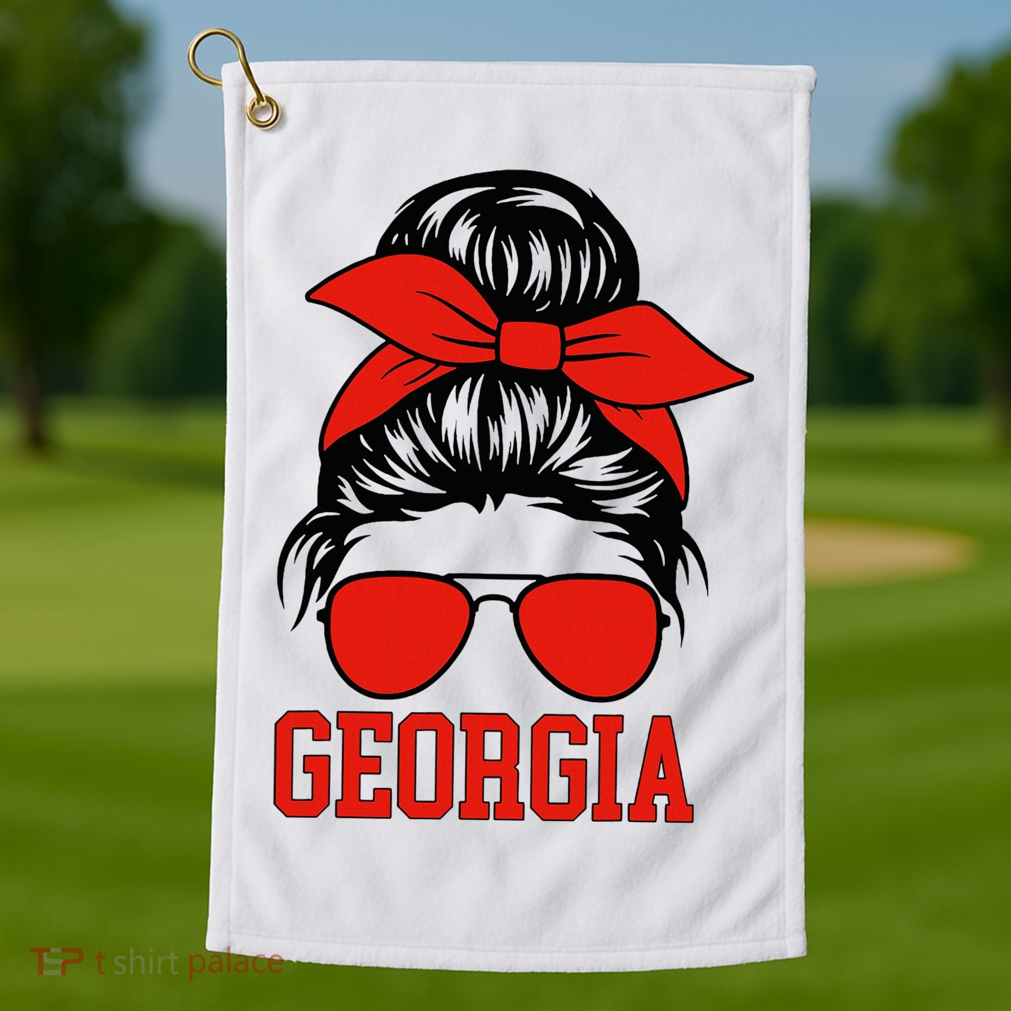 Georgia Messy Bun Varsity Golf Towel