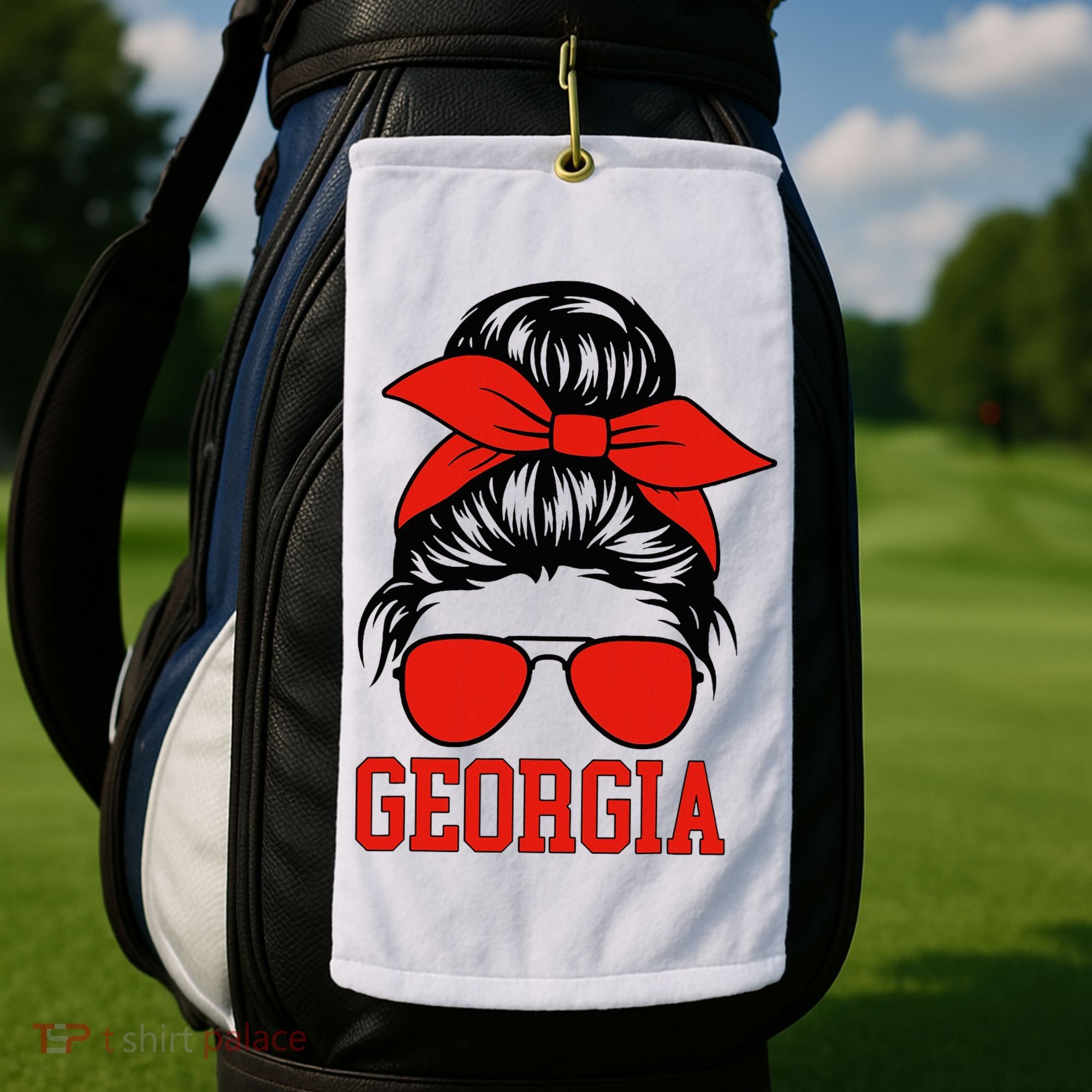 Georgia Messy Bun Varsity Golf Towel