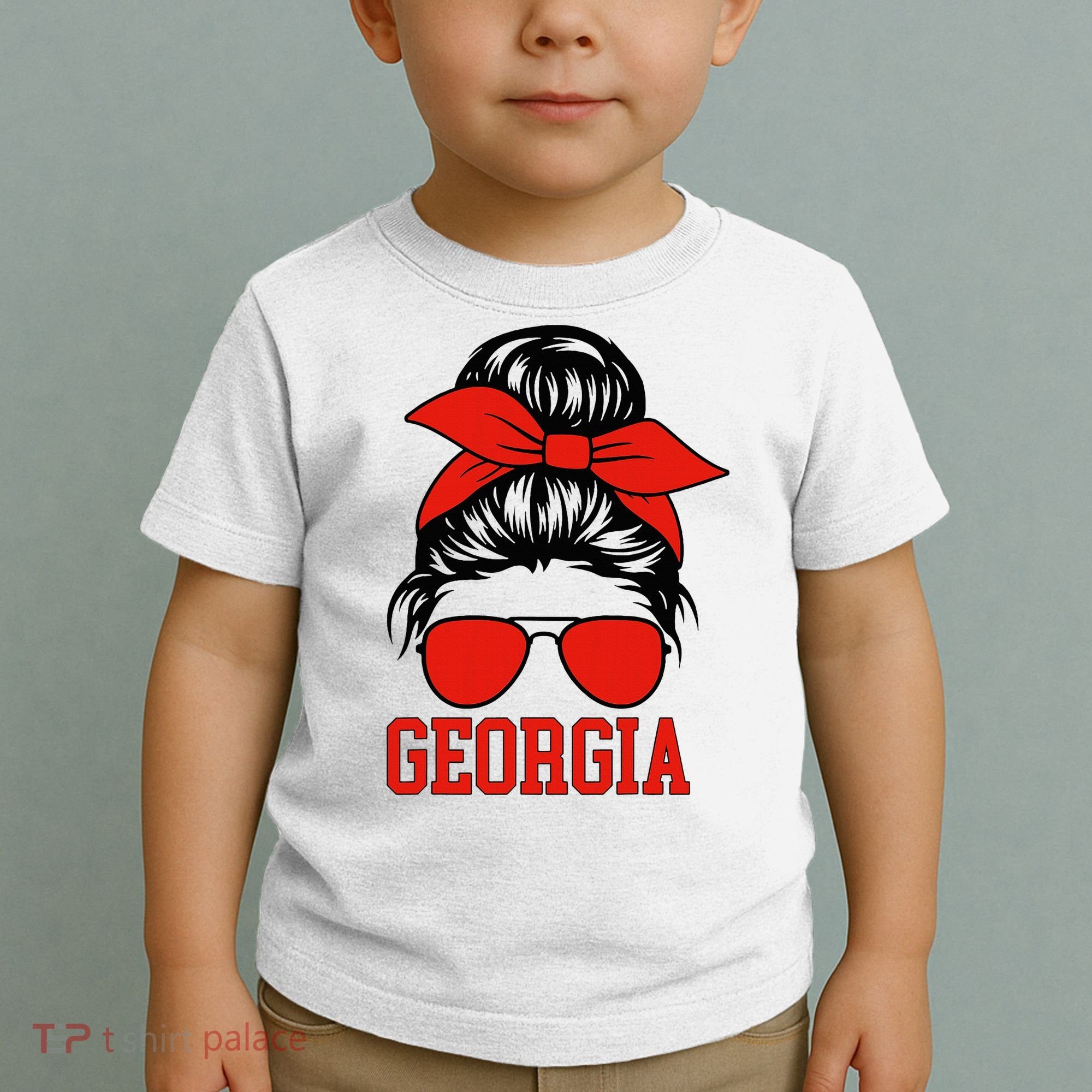 Georgia Messy Bun Varsity Toddler T-Shirt