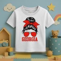 Georgia Messy Bun Varsity Toddler T-Shirt thumb 3