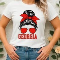 Georgia Messy Bun Varsity Women's T-Shirt thumb 2