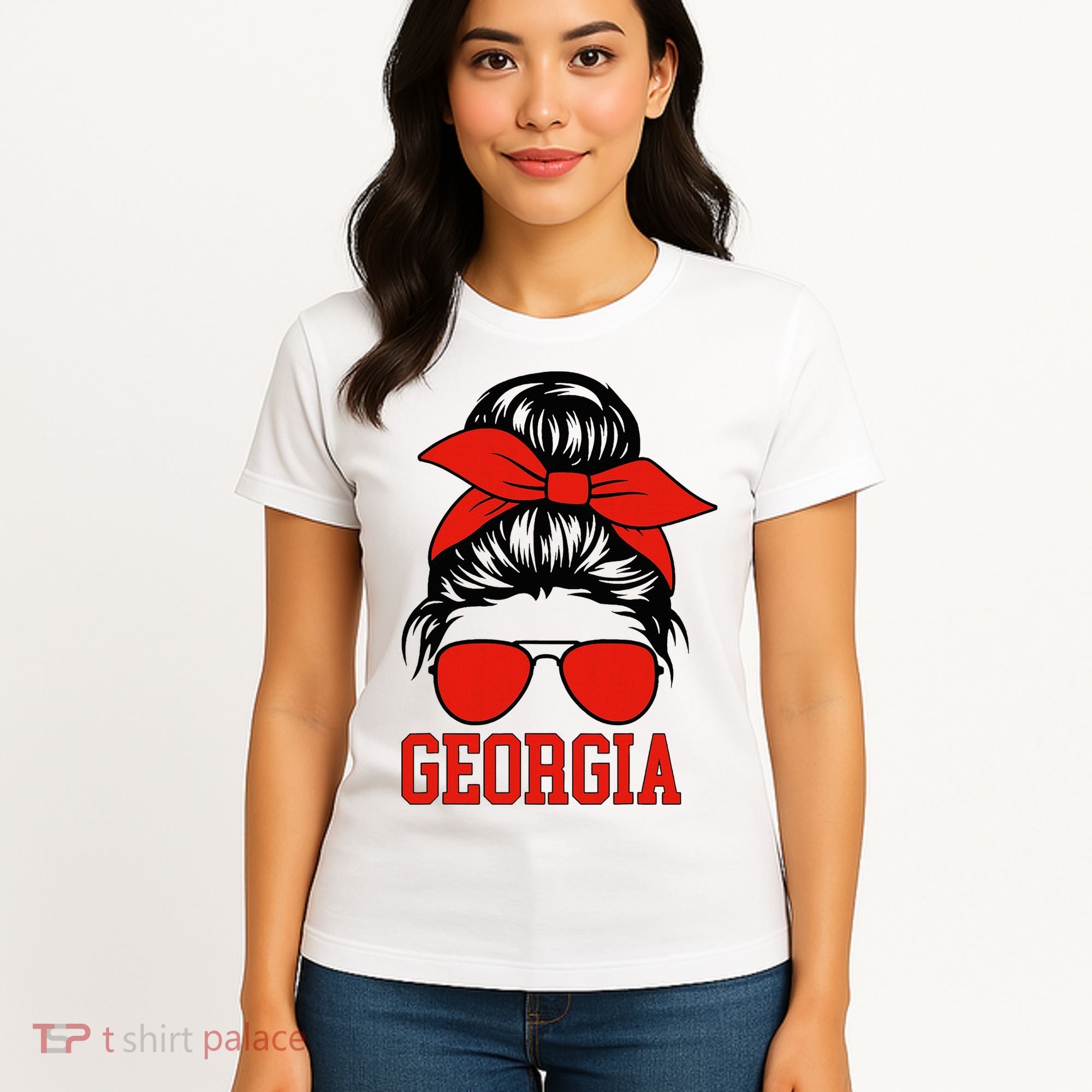 Georgia Messy Bun Varsity Women's T-Shirt