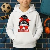 Georgia Messy Bun Varsity Kids Hoodie thumb 2