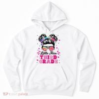Groovy Messy Bun Little Miss Third Grade First Day Of School Hoodie thumb 0