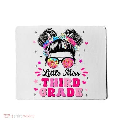 Groovy Messy Bun Little Miss Third Grade First Day Of School Mousepad