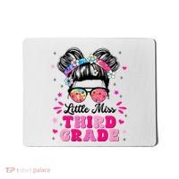 Groovy Messy Bun Little Miss Third Grade First Day Of School Mousepad thumb 0
