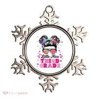 Groovy Messy Bun Little Miss Third Grade First Day Of School Ornament thumb 0