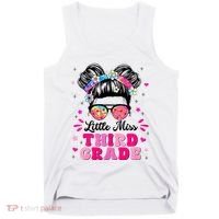 Groovy Messy Bun Little Miss Third Grade First Day Of School Tank Top thumb 0