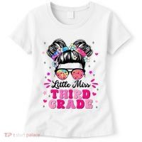 Groovy Messy Bun Little Miss Third Grade First Day Of School Women's T-Shirt thumb 0