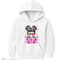 Groovy Messy Bun Little Miss Third Grade First Day Of School Kids Hoodie thumb 0