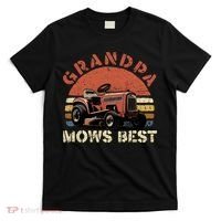 Grandpa Mows Best Lawn Mowing Mower Gardening Landscaping T-Shirt thumb 0