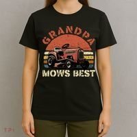 Grandpa Mows Best Lawn Mowing Mower Gardening Landscaping T-Shirt thumb 4