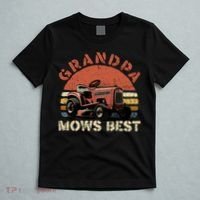 Grandpa Mows Best Lawn Mowing Mower Gardening Landscaping T-Shirt thumb 5