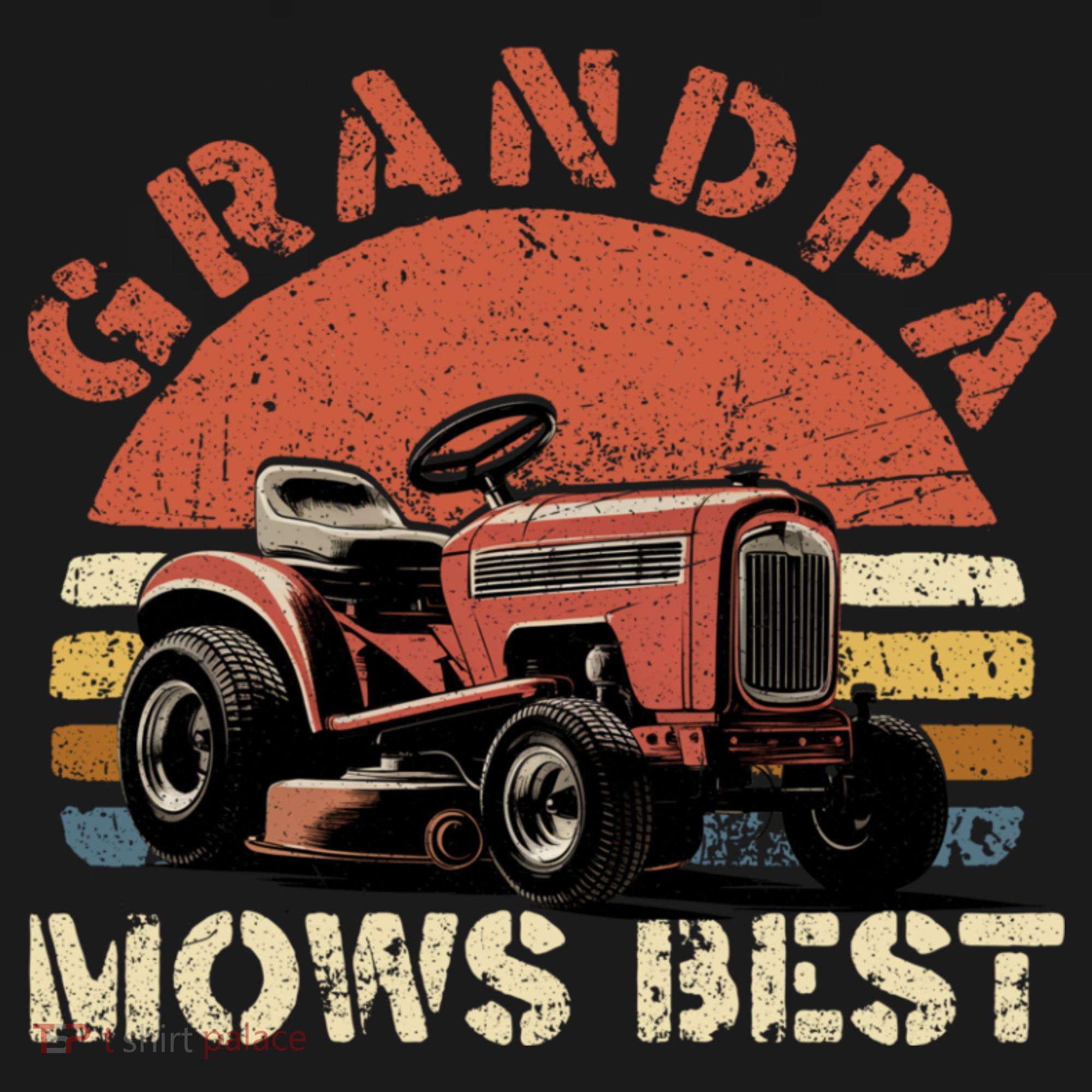 Grandpa Mows Best Lawn Mowing Mower Gardening Landscaping Women's Hoodie