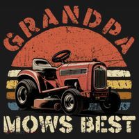 Grandpa Mows Best Lawn Mowing Mower Gardening Landscaping Ornament thumb 1