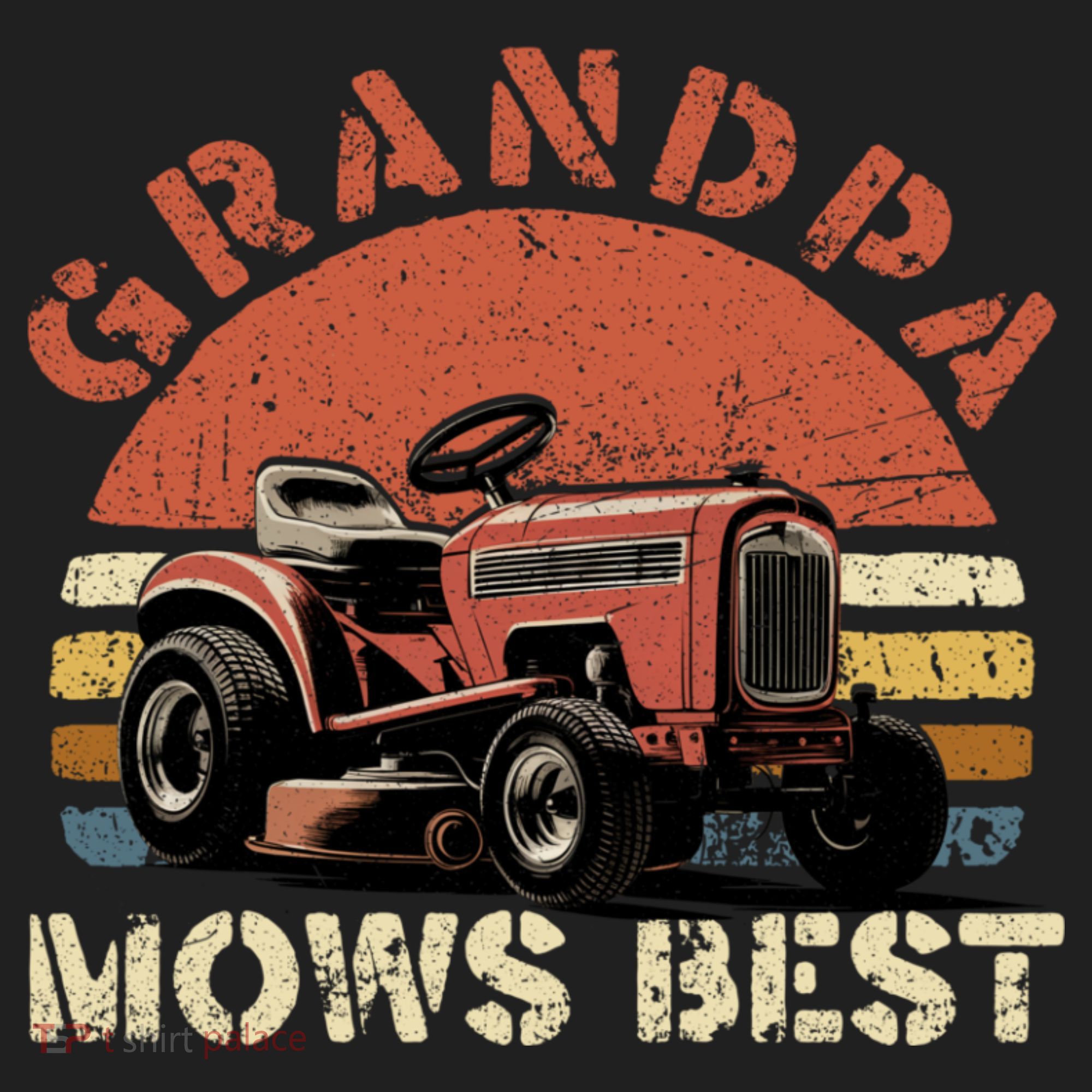 Grandpa Mows Best Lawn Mowing Mower Gardening Landscaping Hat