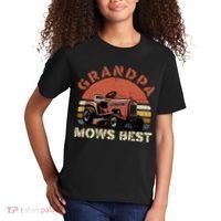 Grandpa Mows Best Lawn Mowing Mower Gardening Landscaping Kids T-Shirt thumb 2