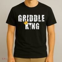 Griddle Master Barbecue Chef BBQ Grandpa Grillin Dad T-Shirt thumb 3