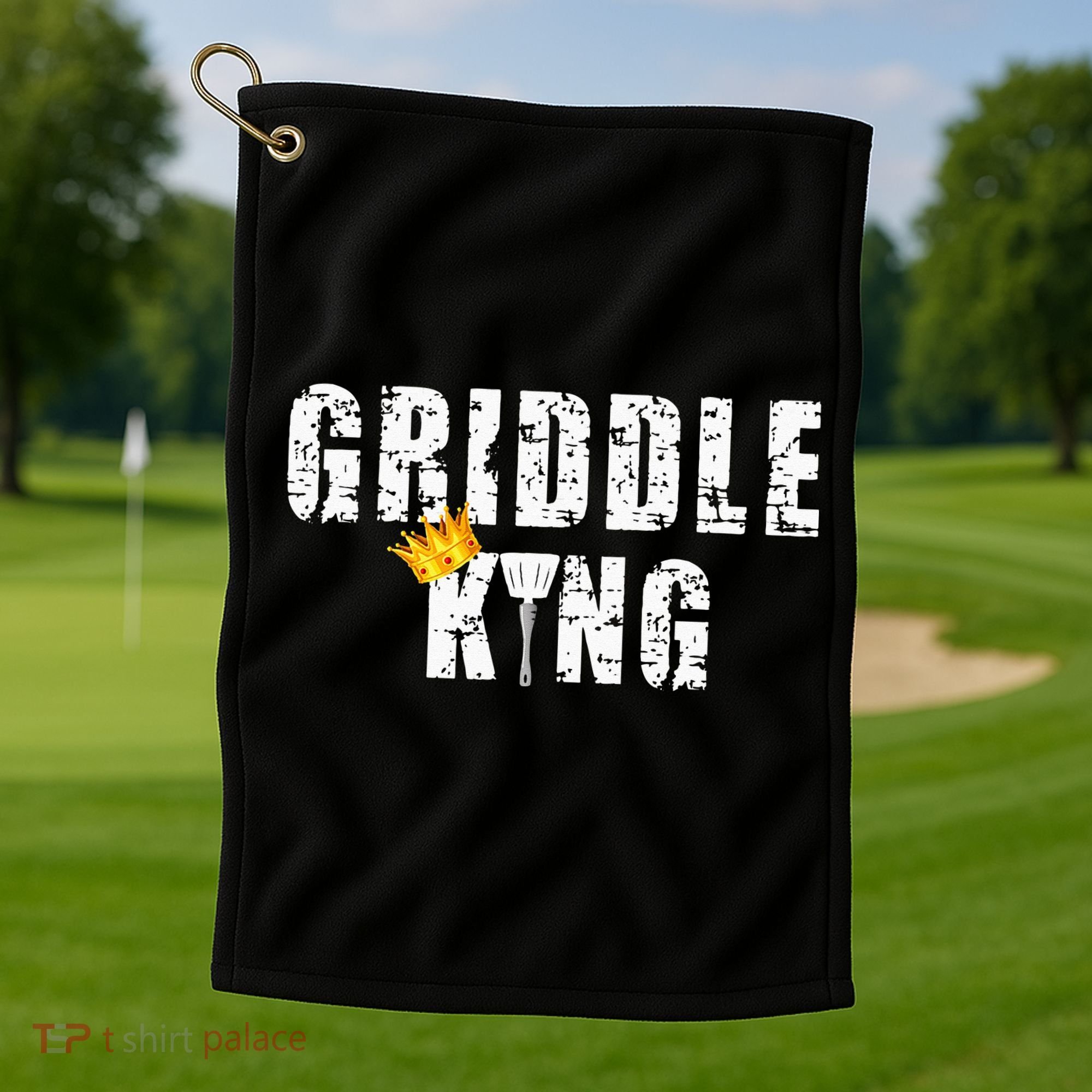 Griddle Master Barbecue Chef BBQ Grandpa Grillin Dad Golf Towel