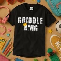 Griddle Master Barbecue Chef BBQ Grandpa Grillin Dad Kids T-Shirt thumb 3