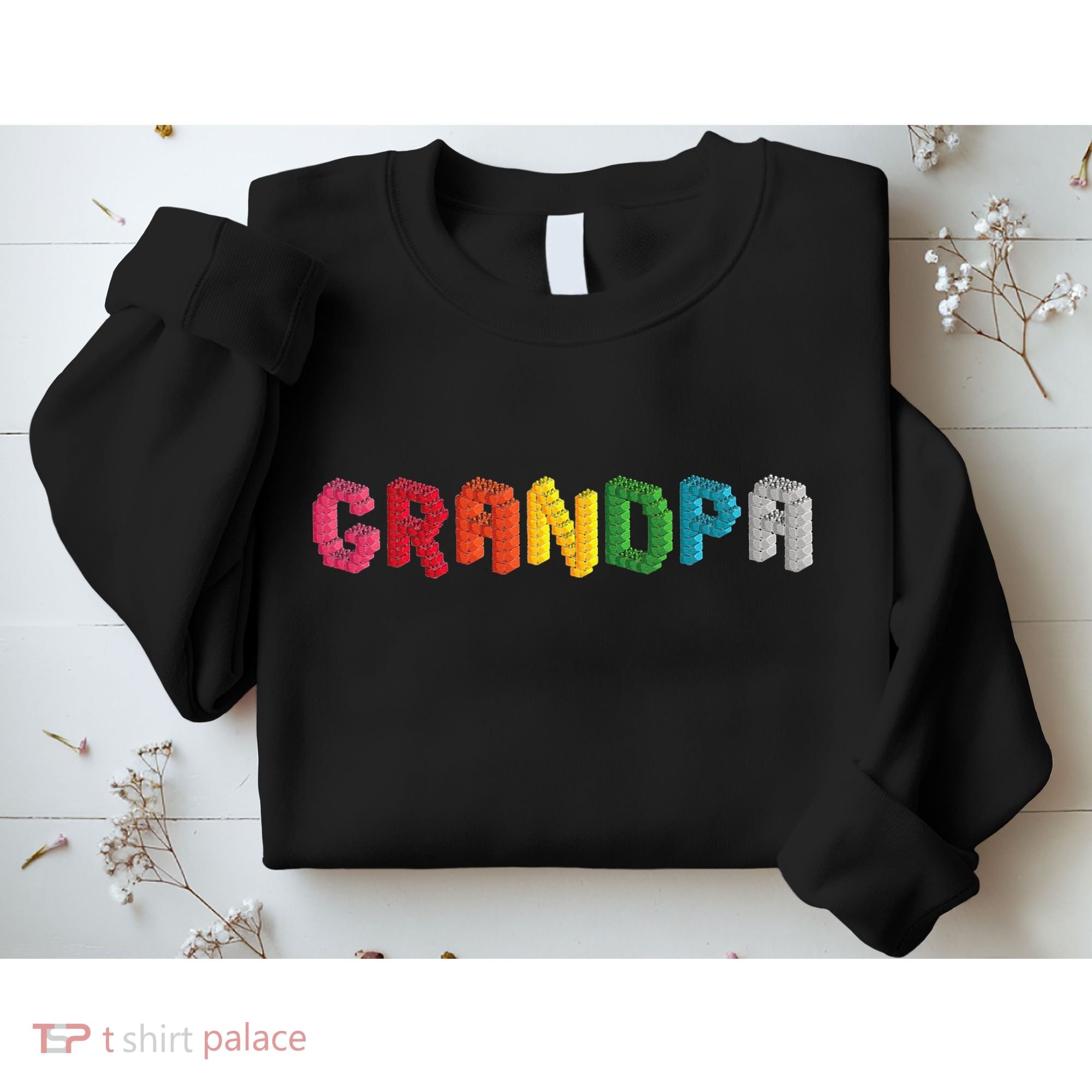 Grandpa Master Builder Building Bricks Blocks Family Set Sweatshirt