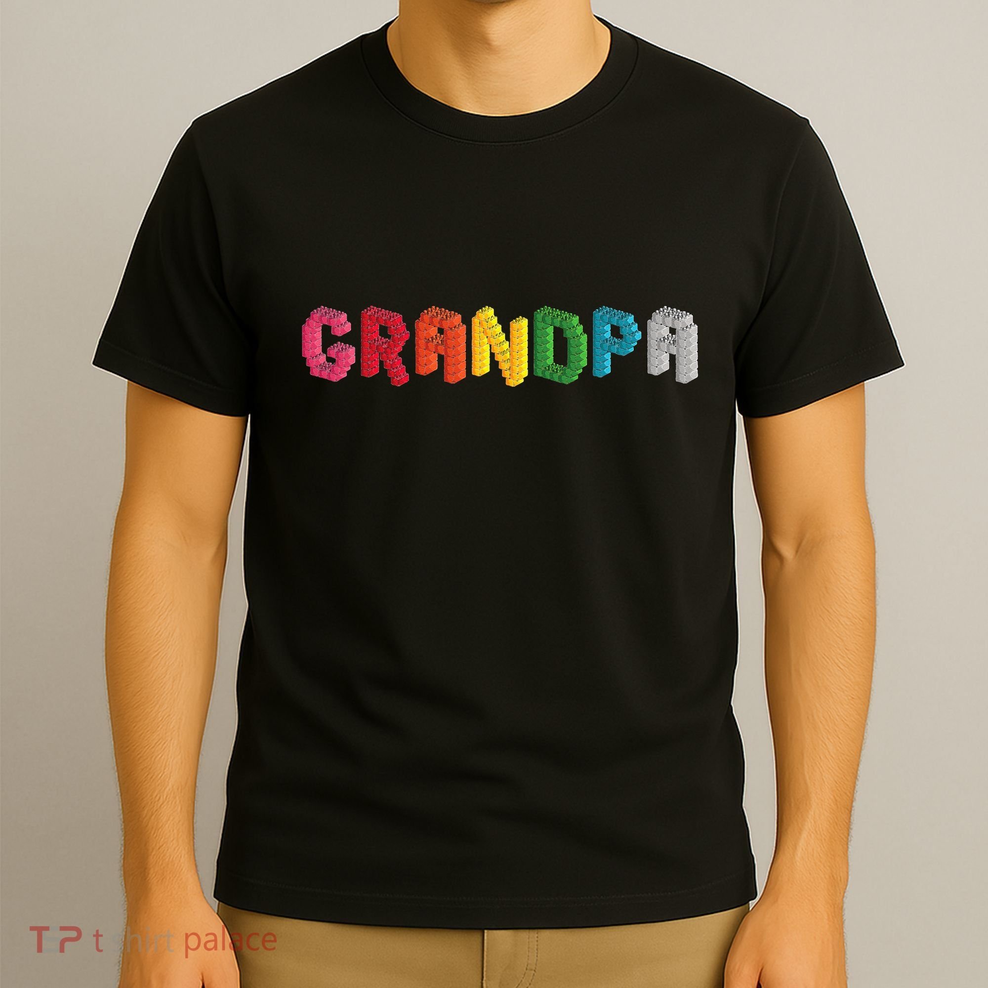 Grandpa Master Builder Building Bricks Blocks Family Set T-Shirt