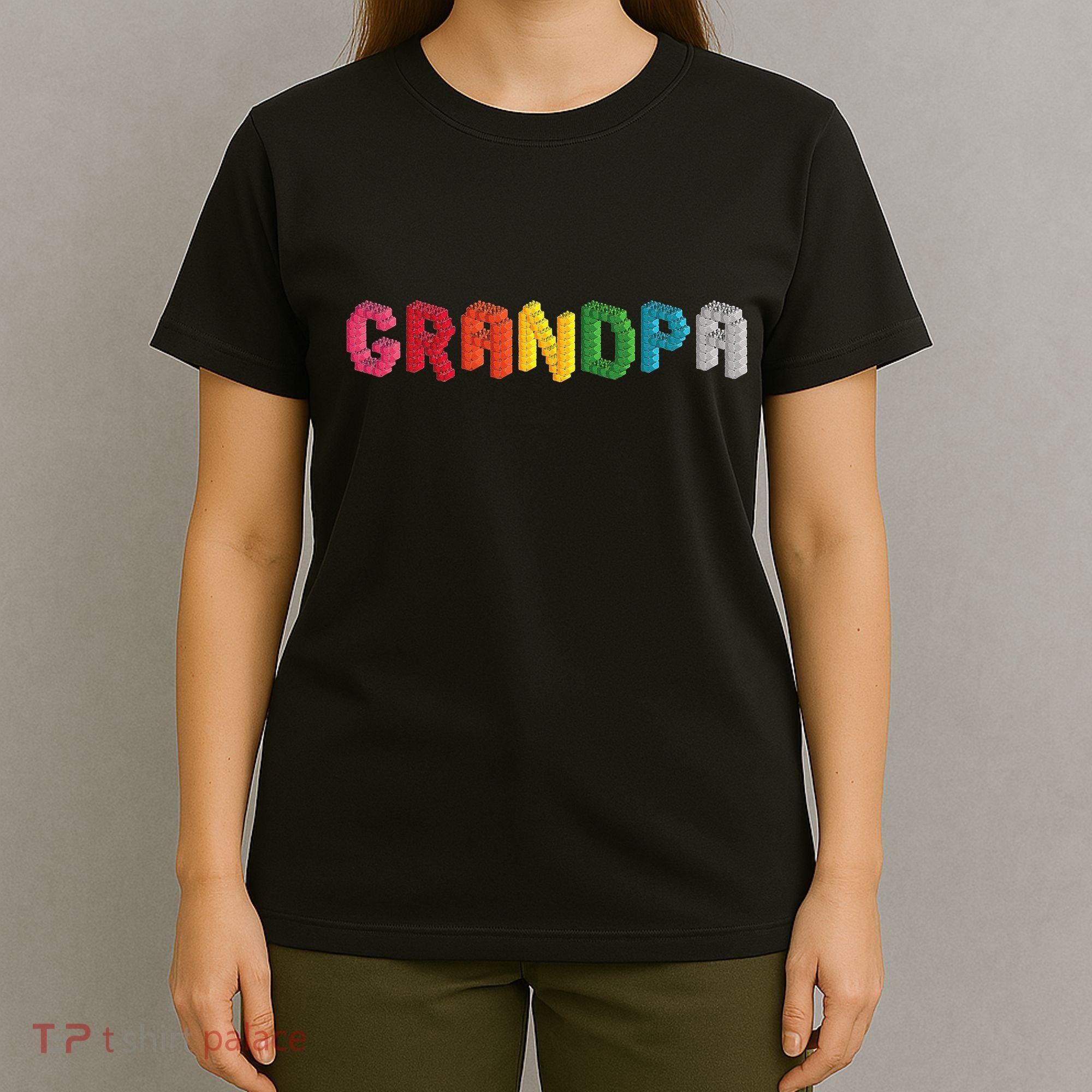 Grandpa Master Builder Building Bricks Blocks Family Set T-Shirt