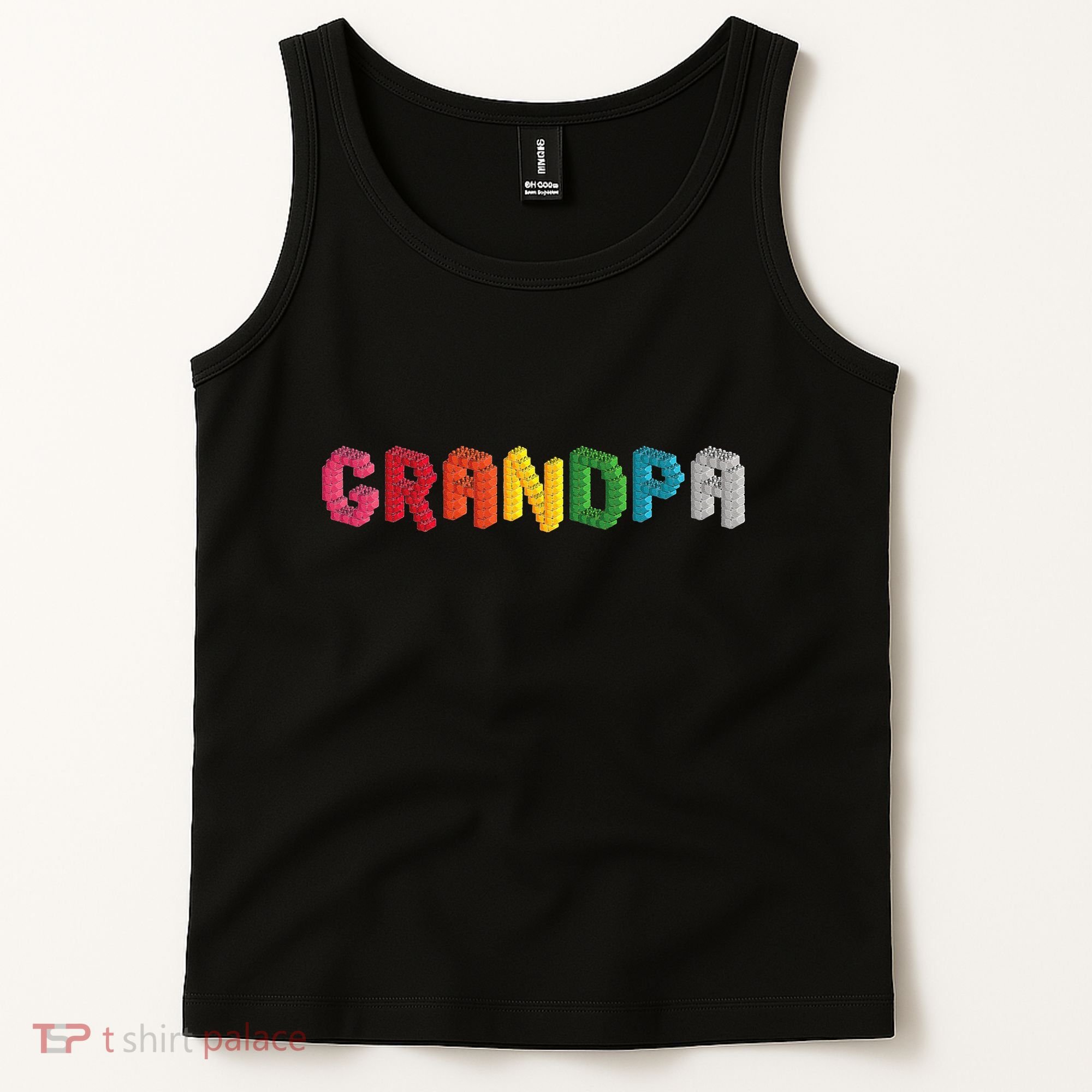 Grandpa Master Builder Building Bricks Blocks Family Set Tank Top