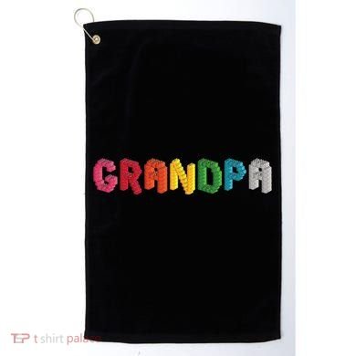 Grandpa Master Builder Building Bricks Blocks Family Set Golf Towel