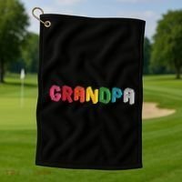 Grandpa Master Builder Building Bricks Blocks Family Set Golf Towel thumb 1