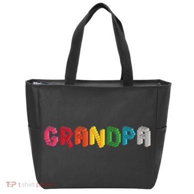 Grandpa Master Builder Building Bricks Blocks Family Set Tote Bag