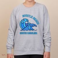 Graphic Myrtle Beach South Carolina Pocket Wave Souvenir Women's Sweatshirt thumb 0
