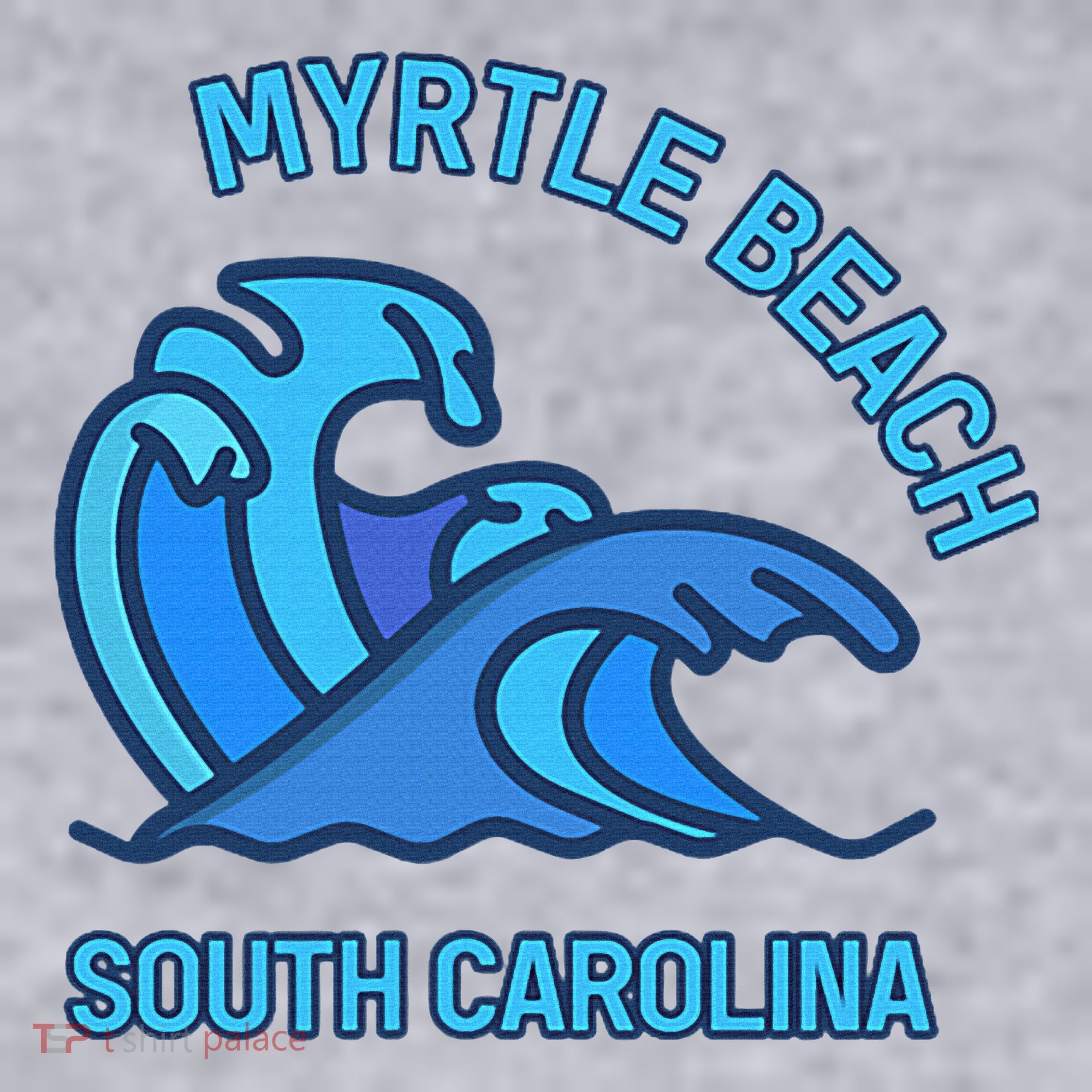 Graphic Myrtle Beach South Carolina Pocket Wave Souvenir Women's Sweatshirt