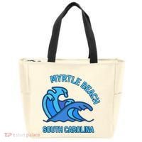 Graphic Myrtle Beach South Carolina Pocket Wave Souvenir Tote Bag thumb 0