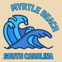 Graphic Myrtle Beach South Carolina Pocket Wave Souvenir Tote Bag thumb 4