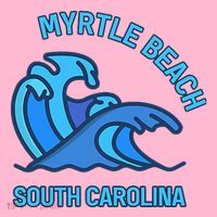 Graphic Myrtle Beach South Carolina Pocket Wave Souvenir Coaster thumb 2
