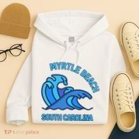 Graphic Myrtle Beach South Carolina Pocket Wave Souvenir Hoodie thumb 4