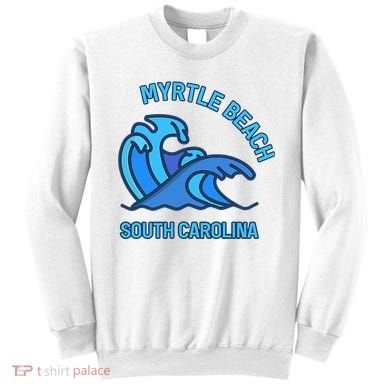 Graphic Myrtle Beach South Carolina Pocket Wave Souvenir Sweatshirt