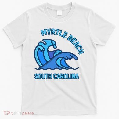 Graphic Myrtle Beach South Carolina Pocket Wave Souvenir T-Shirt
