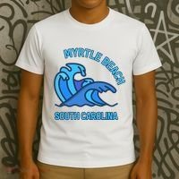 Graphic Myrtle Beach South Carolina Pocket Wave Souvenir T-Shirt thumb 3