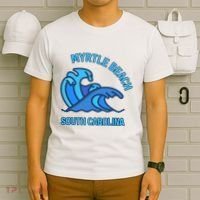 Graphic Myrtle Beach South Carolina Pocket Wave Souvenir T-Shirt thumb 6