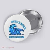 Graphic Myrtle Beach South Carolina Pocket Wave Souvenir Button thumb 0