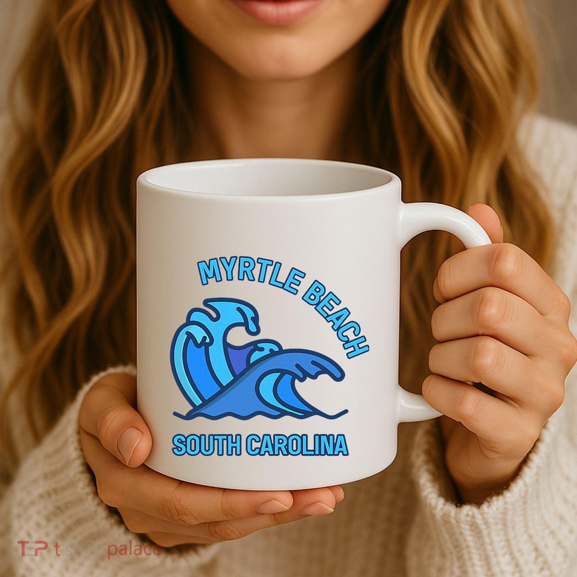 Graphic Myrtle Beach South Carolina Pocket Wave Souvenir Coffee Mug