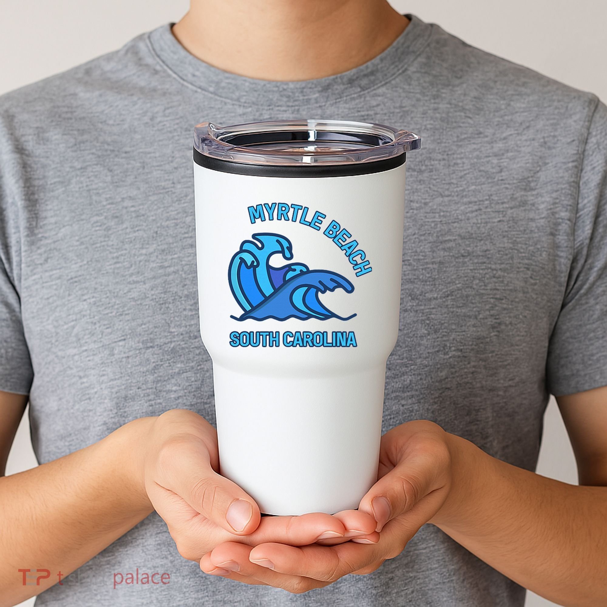 Graphic Myrtle Beach South Carolina Pocket Wave Souvenir Tumbler