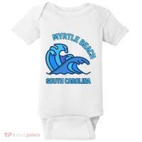 Graphic Myrtle Beach South Carolina Pocket Wave Souvenir Baby Bodysuit thumb 0