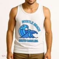 Graphic Myrtle Beach South Carolina Pocket Wave Souvenir Tank Top thumb 3